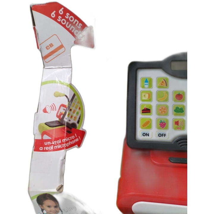 Smoby Caisse Enregistreuse Électronique Jouet - 25 Accessoires - 6 Son