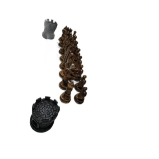Jeu d'Échecs Médiéval Templier - Plateau Verre - Pièces Résine Or & Ar