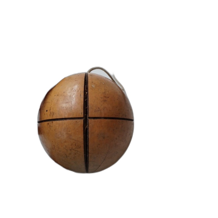 Bilboquet Ancien en Bois Tourné 30 cm - Jeu Traditionnel Vintage - Occ