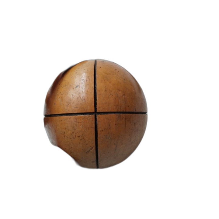 Bilboquet Ancien en Bois Tourné 30 cm - Jeu Traditionnel Vintage - Occ