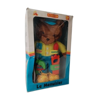 Nounours Le Menuisier Matchbox - Peluche Vintage Rare avec Accessoires