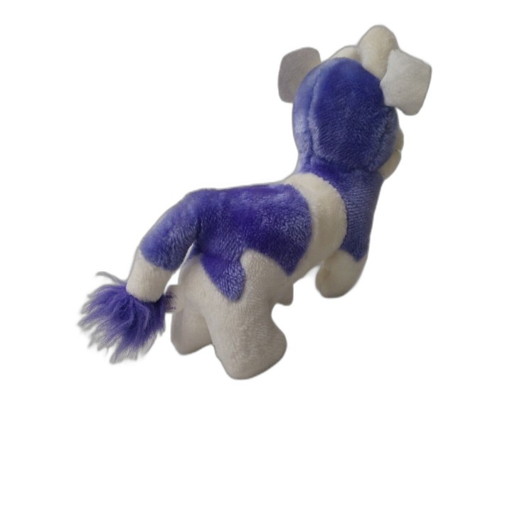 Peluche Chien Husky Violet Yeux Bleus — Doudou Chiot Kawaii — Occasion