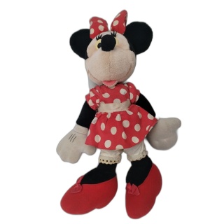 Grande Peluche Minnie Mouse Disney Applause 50 cm - Robe à Pois Rouge