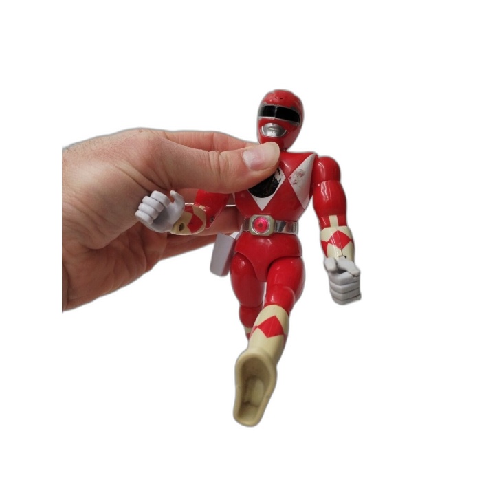 Power Rangers Red Ranger - Figurine Articulée Vintage Bandai - Bouton