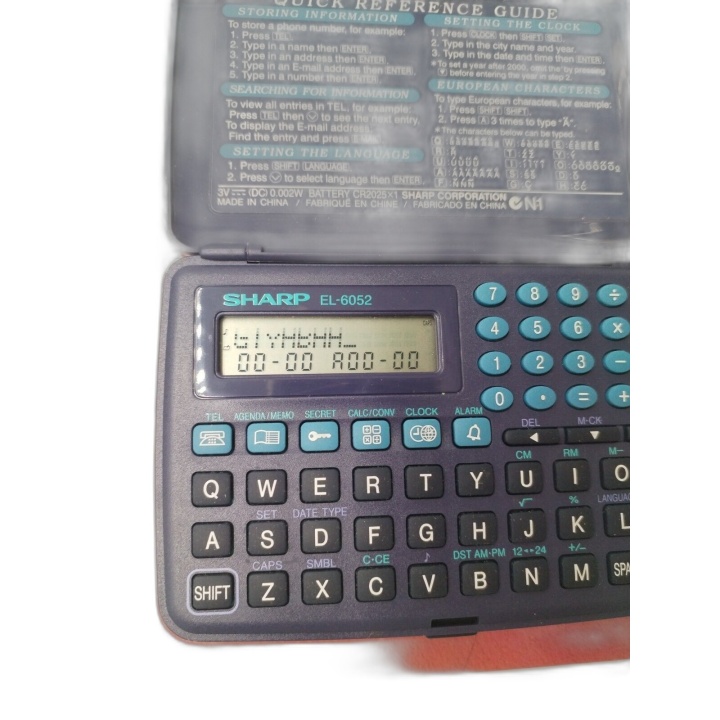 Sharp Agenda Électronique EL-6052C - Organiseur Vintage Années 90 - Cl