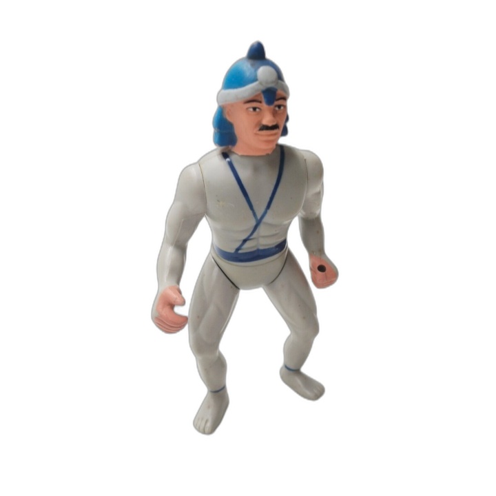 Figurine Articulée Vintage Années 80 - Guerrier Casque Bleu - Figurine