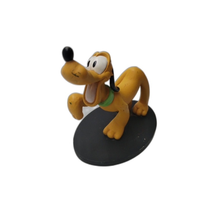 Figurine Pluto Disney - Personnage Mickey - Statuette Résine Socle Noi
