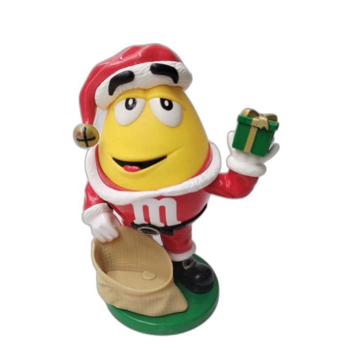 Figurine Distributeur M&M's Jaune Père Noël - Candy Dispenser 15 cm - 