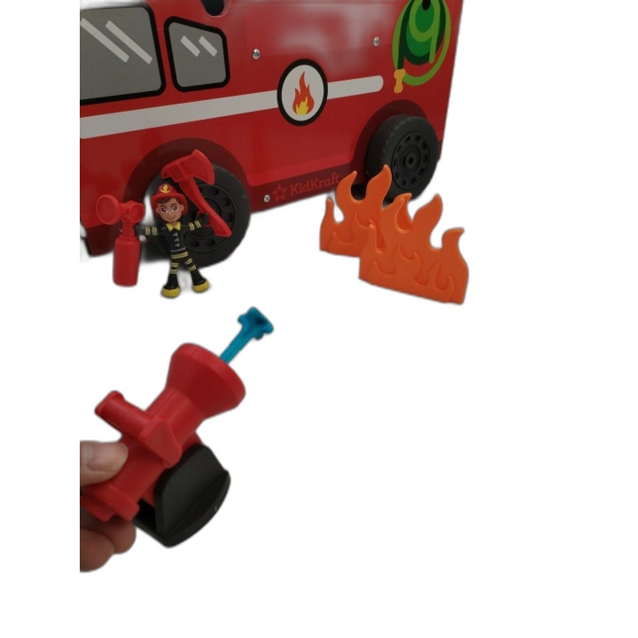 KidKraft Camion Pompier Bois Everyday Heroes - Lumières Sons - 1 Figur