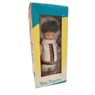 Tanz-Püppchen Poupée Vintage Mécanique à Remonter Costume Folklorique