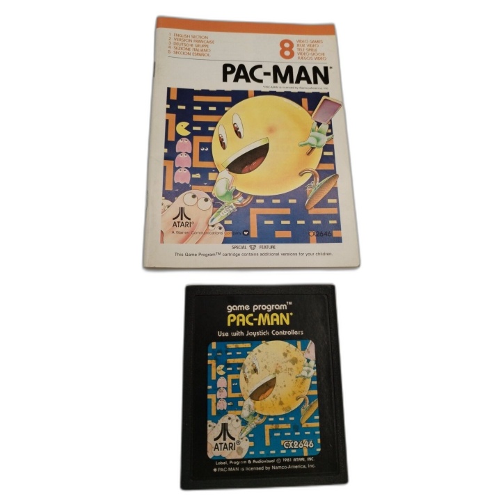 Pac-Man - Atari 2600 - CX2646 - Jeu Arcade Rétro avec Notice - Occasio