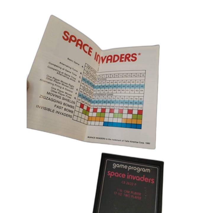 Space Invaders - Atari 2600 - Cartouche CX-2632 avec 2 Manuels - Jeu R
