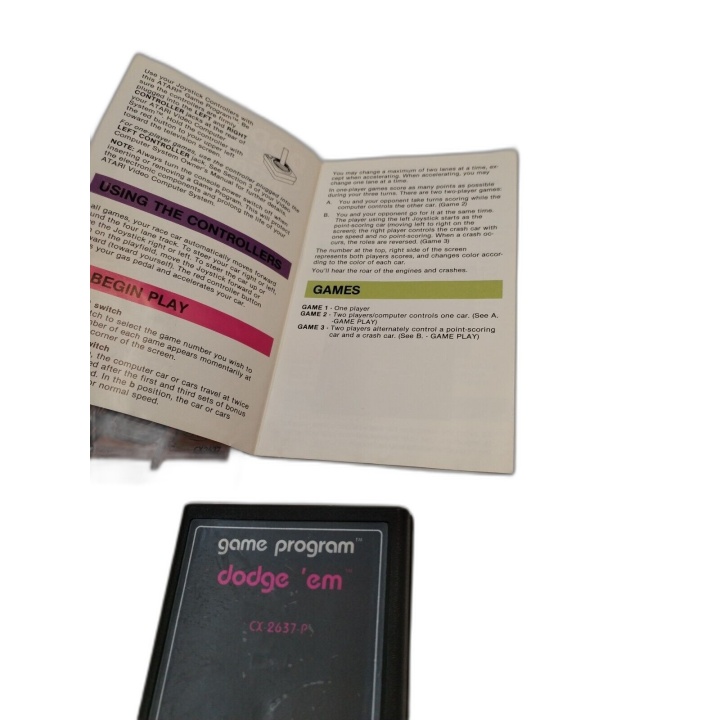 Dodge 'Em - Atari 2600 - Jeu Course Vintage CX2637 - Occasion Complet