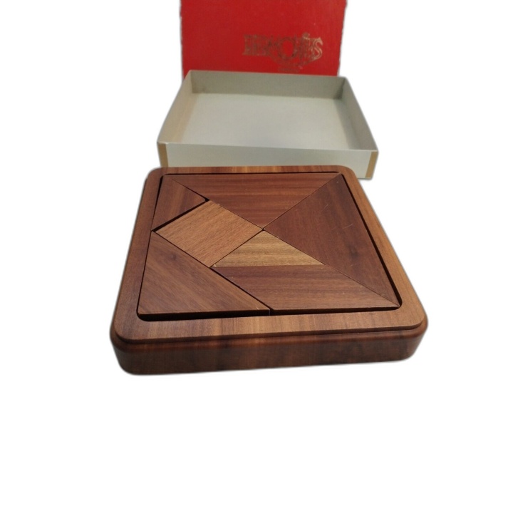 Tangram Bois Luxe Harmonies Créations - Puzzle Casse-Tête Bois Massif
