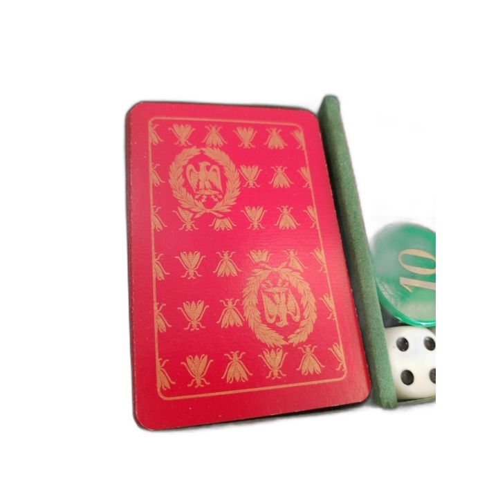 Coffret Jeux de Cartes Vintage - 2 Jeux de Cartes Jetons Dés - Mallett