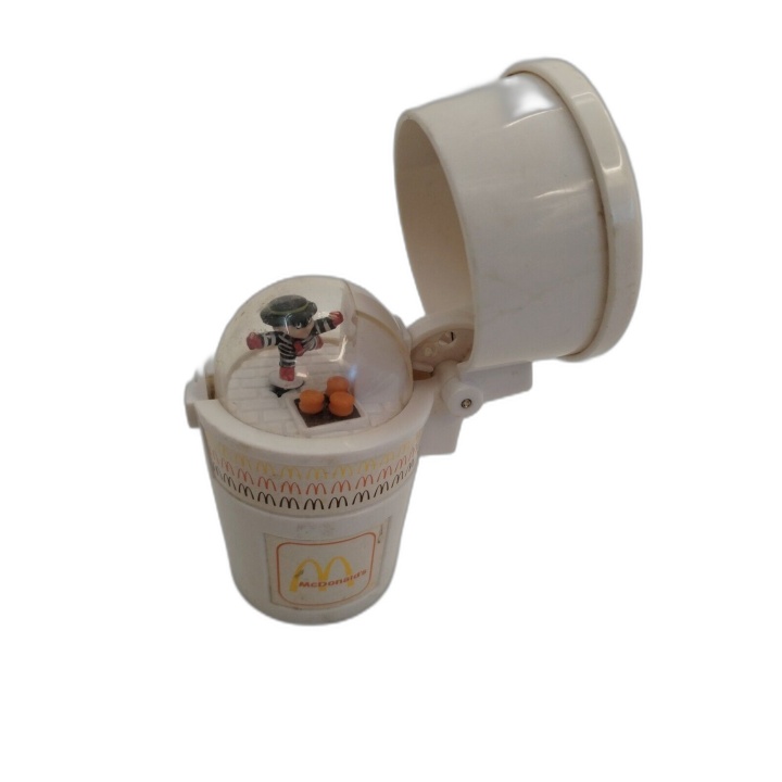 McDonald's Vintage Jouet Happy Meal Hamburglar Figurine Miniature Seau