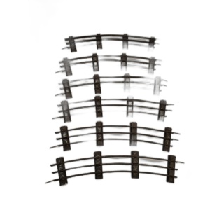 Lot 6 Rails Courbes Train JEP Écartement O - Made in France - Miniatur