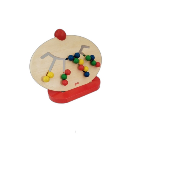 Goki Tableau Tri des Couleurs en Bois - Puzzle Ovale 16 Plaques - Évei