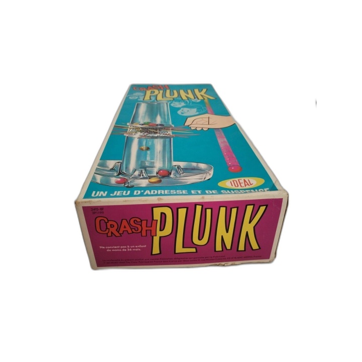 Crash Plunk - Ideal - Jeu Adresse et Suspense Vintage - Billes Tiges -