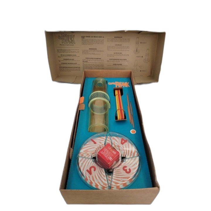 Crash Plunk - Ideal - Jeu Adresse et Suspense Vintage - Billes Tiges -