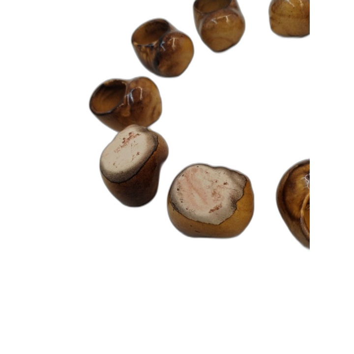 Lot 10 Coquilles Godets à Escargots Céramique Grès Émaillé - Service E