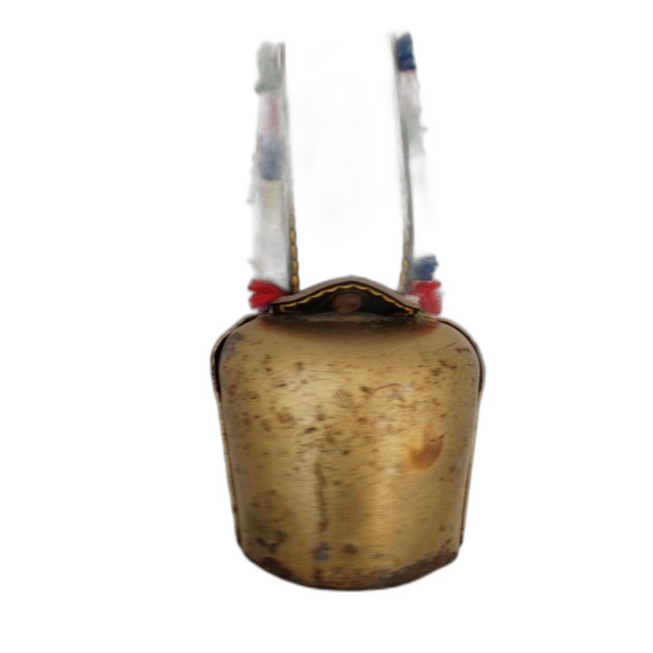 Cloche à Vache Vintage Zillertal - Décor Alpin Vache & Chalet - Cuir &