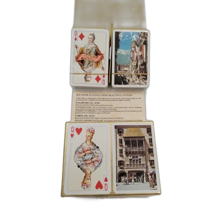 Jeu de Cartes Souvenir Beautiful Austria Piatnik Wien 1981 - 2 Jeux Co