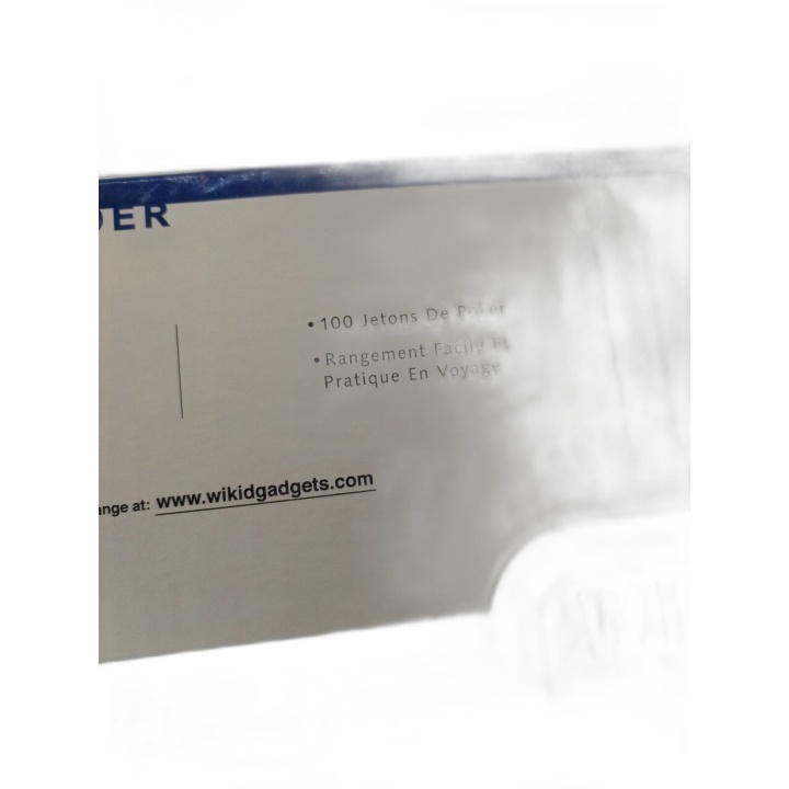 Wikid Poker Set 100 Jetons Chips N Re-Loader - Boîtier Rangement Voyag