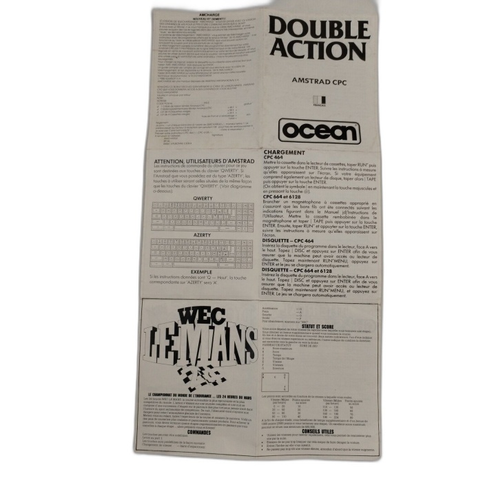 Double Action - Compilaton 4 Jeux - Amstrad CPC - Cassette Ocean - Occ