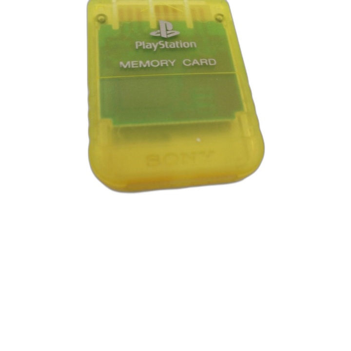 Memory Card PlayStation 1 PS1 Jaune Translucide - Carte Mémoire Offici