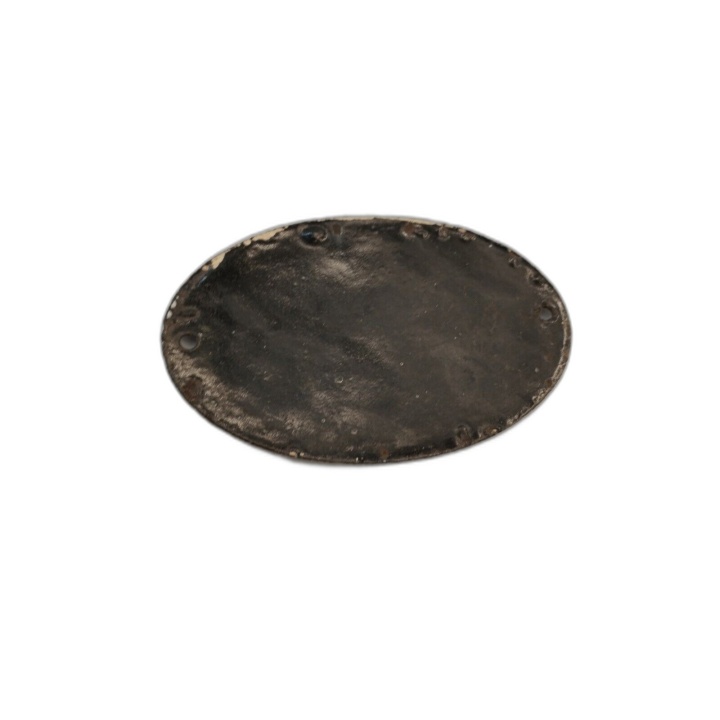 Plaque Émaillée Vintage Numéro 42 - Ovale Bleu & Blanc - Maison Rue Ad