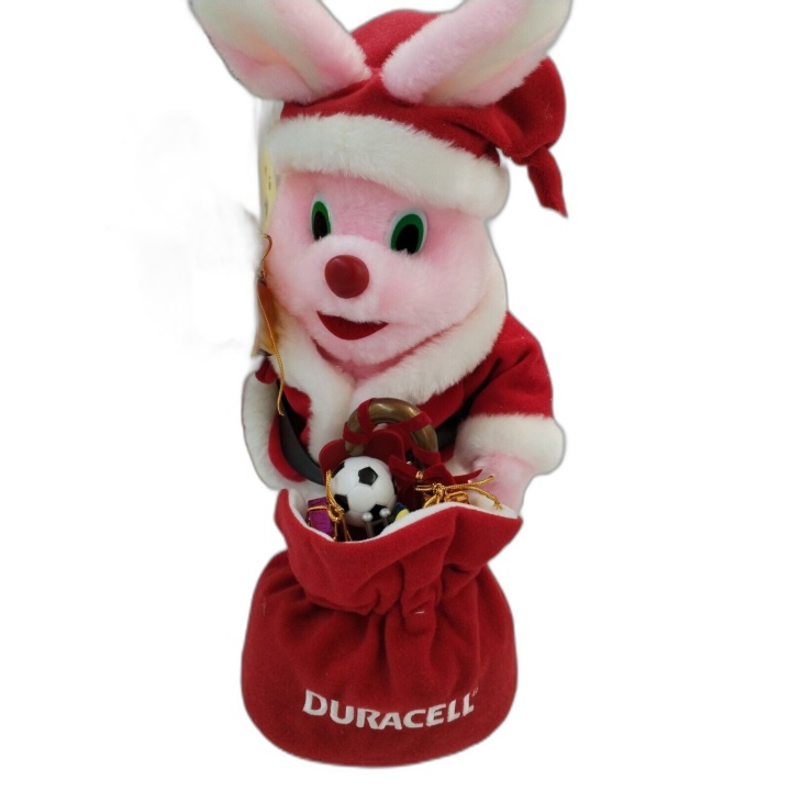 Duracell Santa Bunny Figurine Peluche Électronique Articulée Noël - Bo
