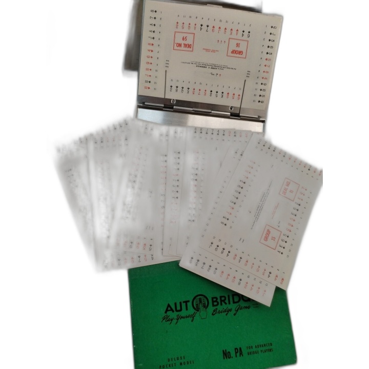 Autobridge Deluxe Pocket Model No.PA - Jeu Solitaire Bridge Vintage -