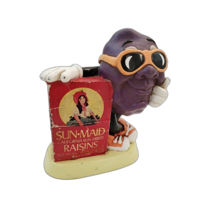 Tirelire Figurine Vintage California Raisins Sun Maid 1987 - Personnag