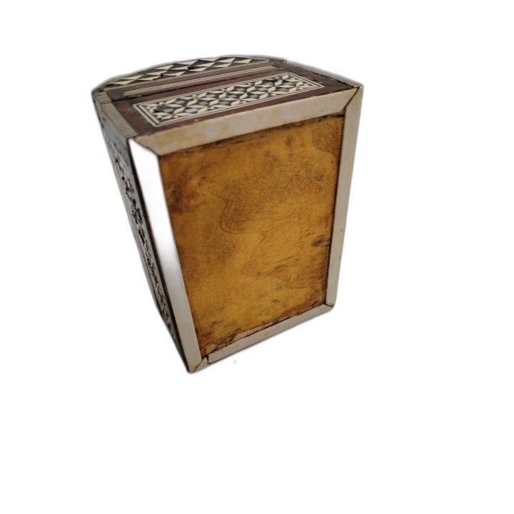 Coffret Bijoux Bois Marqueterie Nacre Artisanal - Coffre Trésor Orient