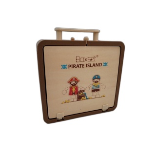 Boxset Pirate Island - Coffret Bois Figurines Pirates Enfant - Jeu Ima