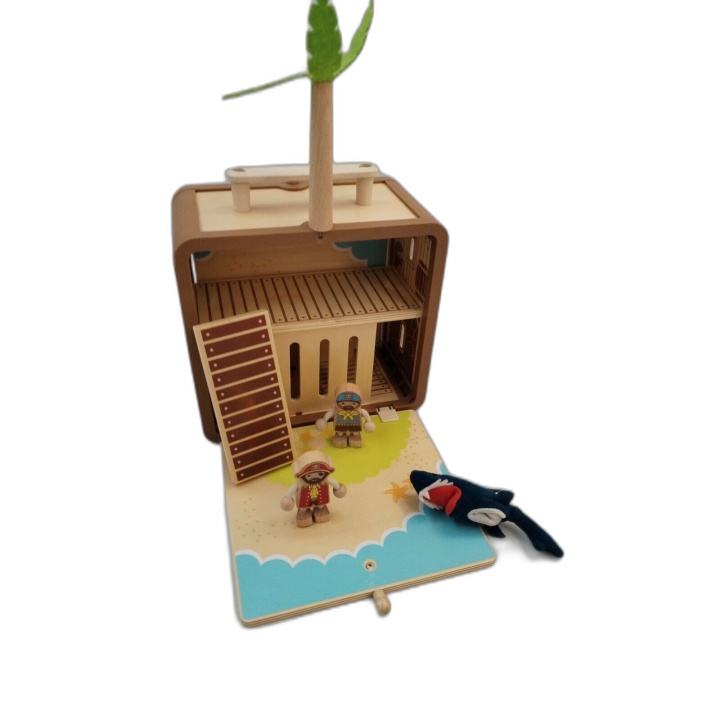 Boxset Pirate Island - Coffret Bois Figurines Pirates Enfant - Jeu Ima