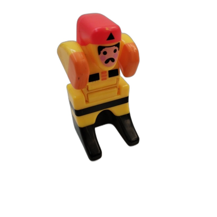 Figurine Cube Jouet Éveil Enfant Jaune Noir Orange - Pièce Jeu Constru
