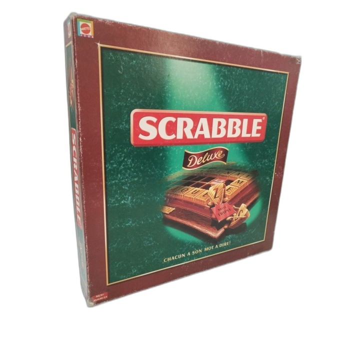Scrabble Deluxe - Mattel - Jeu de Société Lettres Bois 2-4 Joueurs - 1
