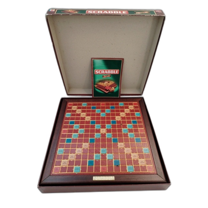 Scrabble Deluxe - Mattel - Jeu de Société Lettres Bois 2-4 Joueurs - 1