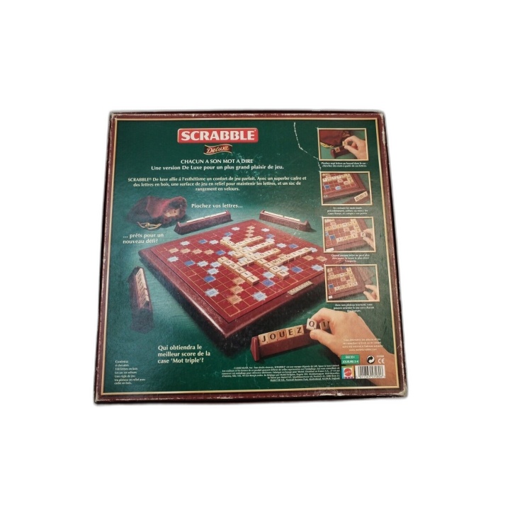 Scrabble Deluxe - Mattel - Jeu de Société Lettres Bois 2-4 Joueurs - 1