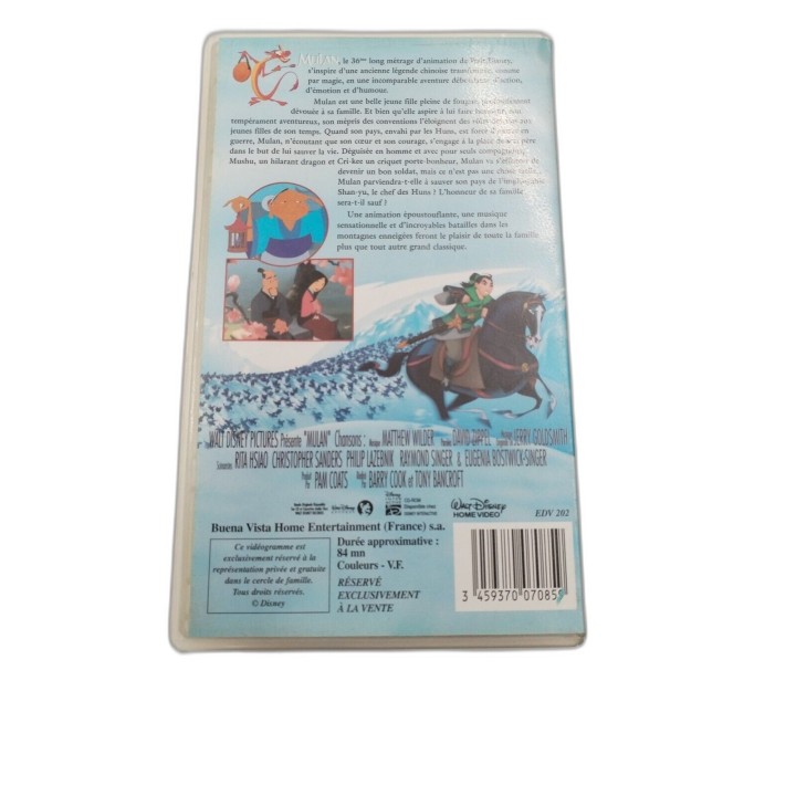 Mulan - Walt Disney Les Grands Classiques - Cassette VHS - Film Animat