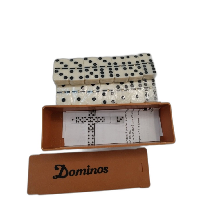 Jeu de Dominos Double Six - 28 Pièces en Boîte - Jeu Classique Famille