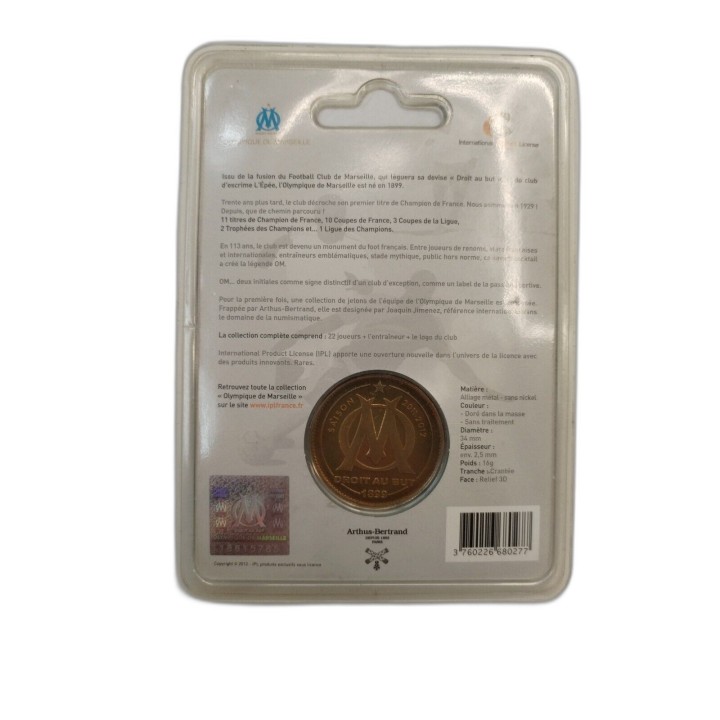 Médaille Pièce Or Cesar Azpilicueta - Olympique de Marseille OM - Coll