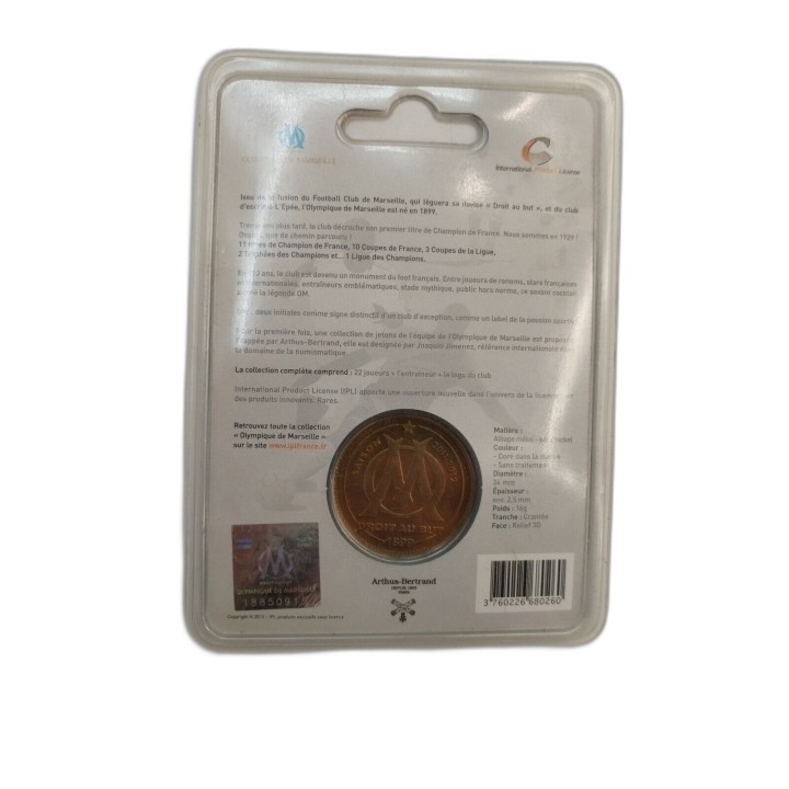 Médaille Pièce Collection OM Elinton Andrade - Olympique de Marseille 