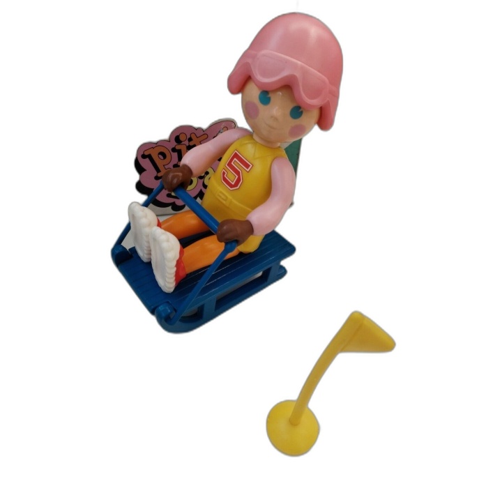 Pitt et Patt à la Neige - Figurines Vintage Années 80 - Ski & Luge - O