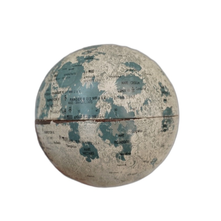 Globe Lunaire Scan Globe Denmark - La Lune Métal - Replogle Vintage Dé