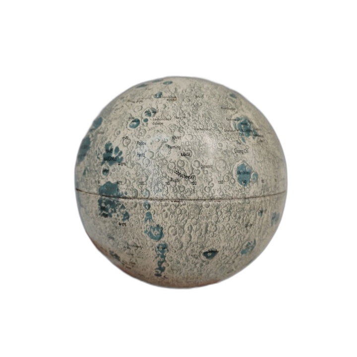 Globe Lunaire Scan Globe Denmark - La Lune Métal - Replogle Vintage Dé