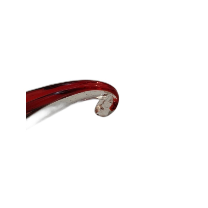 Coupe Vide-Poche Verre Soufflé Rouge Style Murano Vintage - Décoration