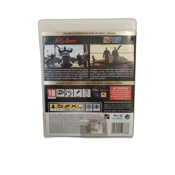 GTA Episodes From Liberty City - PS3 - The Lost and Damned & Ballad of
